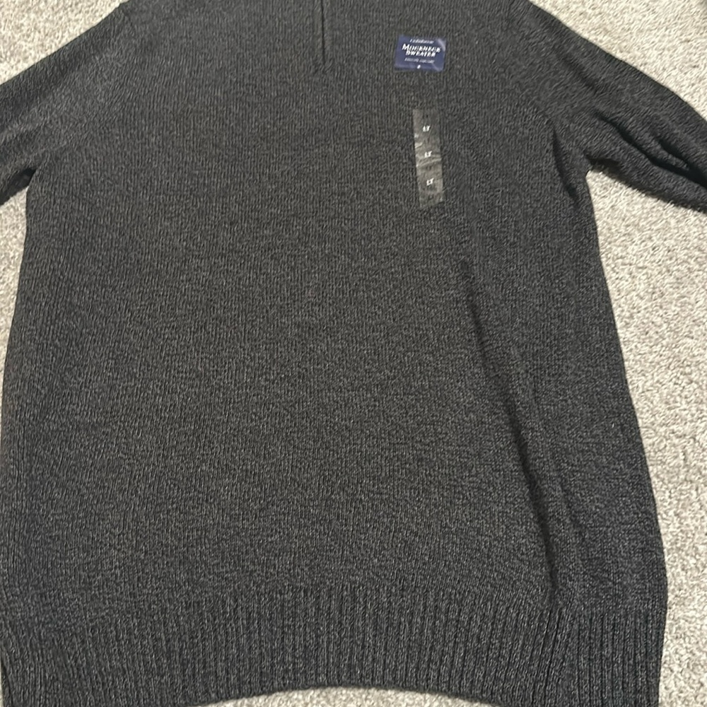Grey mock neck sweater lt